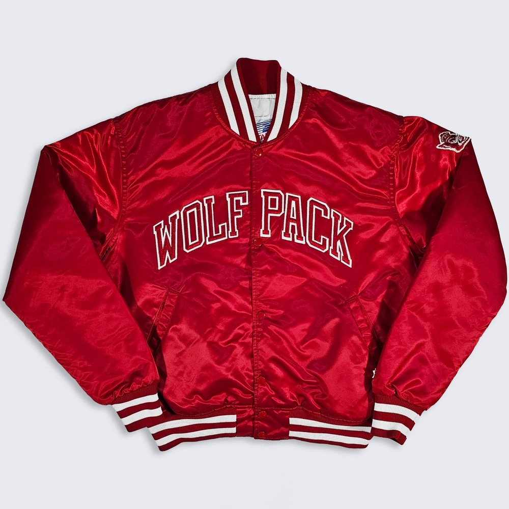 North Carolina State Wolfpack Vintage 80s Starter Satin Bomber Jacket